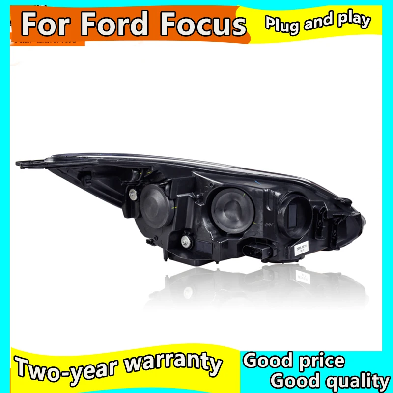 Тюнинг автомобилей светодиодный фары для Ford focus 2012 2013 2014 бифокальный H7 Ксеноновые