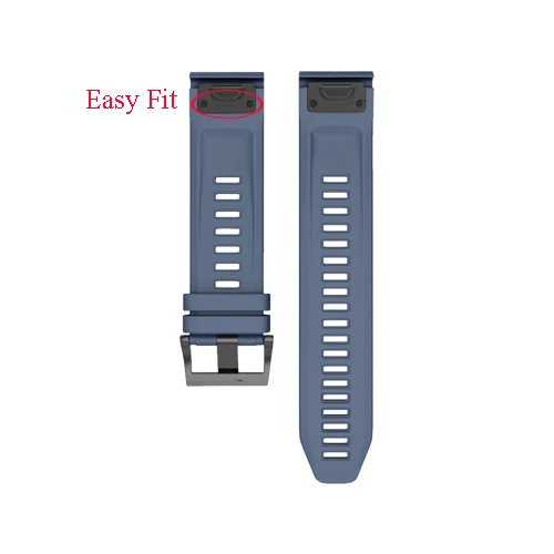 Navy 26 мм 22 мм силиконовый ремешок для часов Garmin Fenix 5X5 Plus 3 3HR D2 S60 MK1 Смарт-часы Quick Release Easyfit ремешок на запястье - Цвет ремешка: Navy