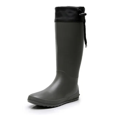 

soft men's and women's same high-top rain boots folding rice field boots, lightweight outdoor and gardening waterproof shoes