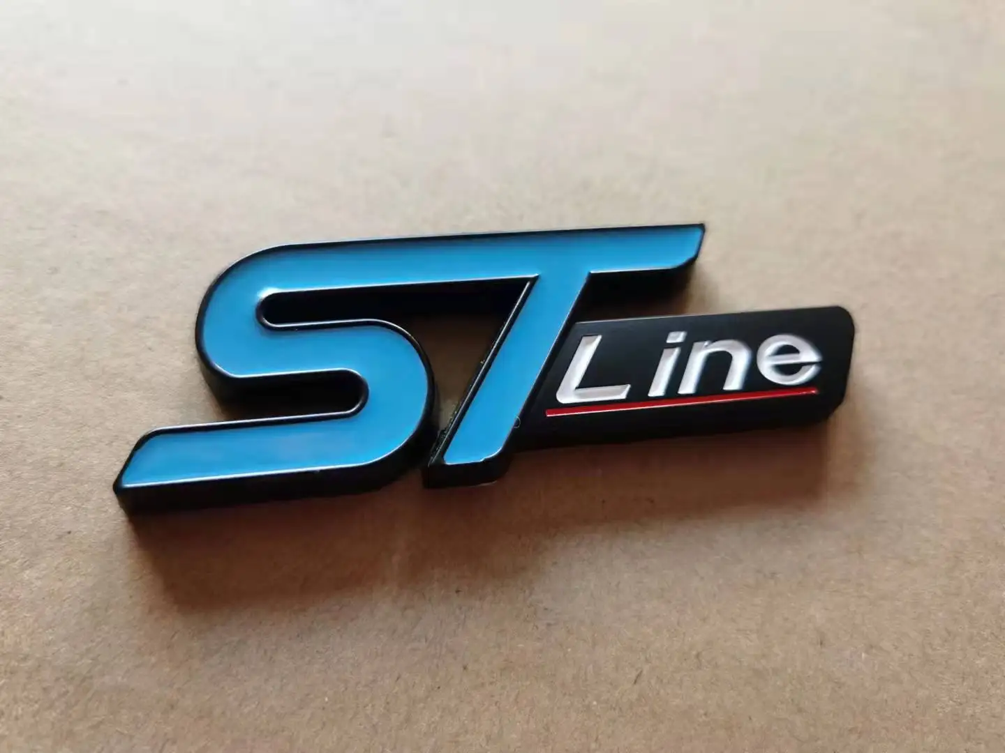 1 металлическая эмблема ST line для задней части автомобиля хромированная наклейка