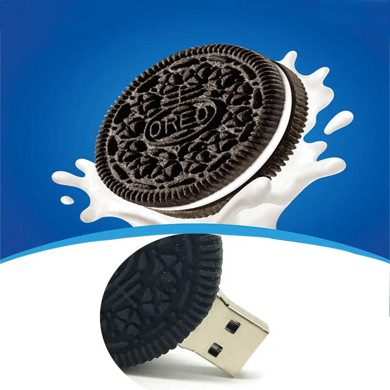 usb флеш-накопитель 128 ГБ памяти usb 2,0 флеш-накопитель 16 ГБ 4 ГБ 8 ГБ Флешка 32 Гб 64 Гб памяти usb Oreo печенье лучший подарок