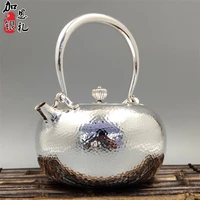 teapot stainless steel teapot silver teapot hot water teapot portable teapot 1000 ml kung fu tea set