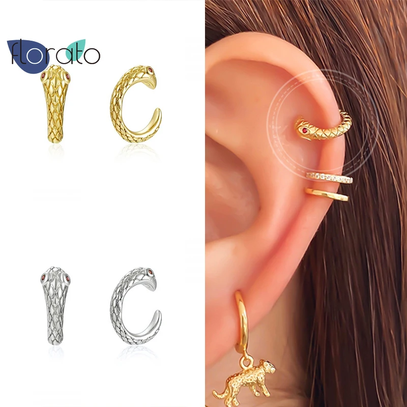 

1 Pcs Ear Clip 925 Sterling Silver Punk Hip Hop Women Ear Bone Hypoallergenic Fashion Ear Clip High Quality Earrings Jewelry