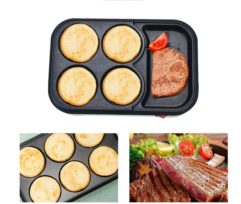 

220V Non-stick Breakfast Maker Machine Household Electric Barbecue Plate Frying Pan Steak Machine Hamburger Baker