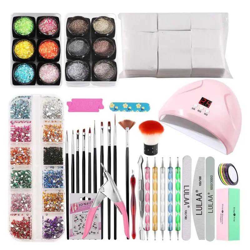 

Nail Art Tool 36W UV LED Nail Lamp Dotting Painting Pen Nail Brush Manicure Set