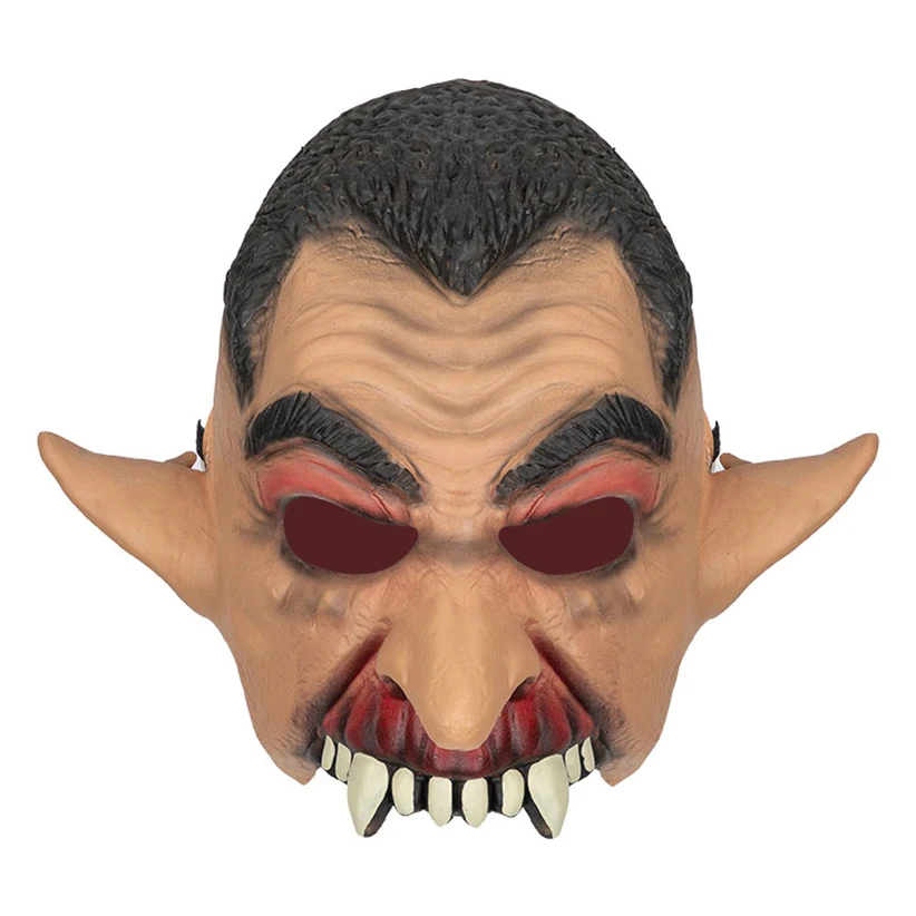 

Латексная маска вампира на половину лица, косплей, Хэллоуин, головной убор для игр, косплей, реквизит для выпускного вечера LLM003