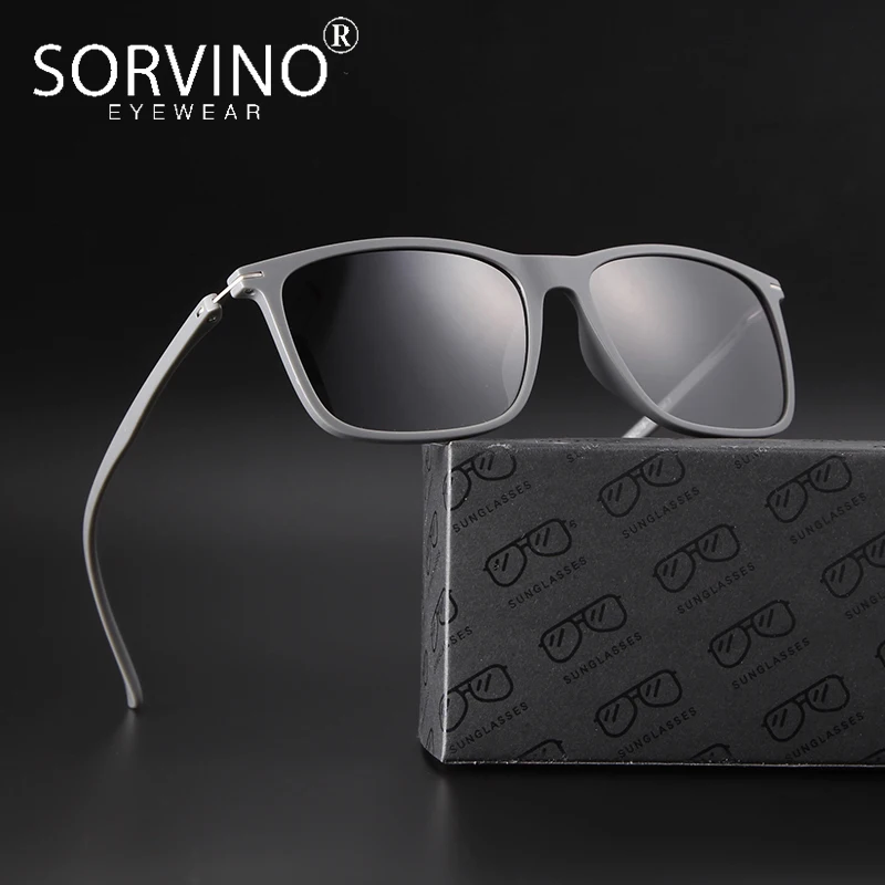 Мужские и женские Квадратные Солнцезащитные очки SORVINO Ретро стиль
