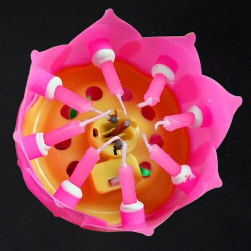 Свечи огни для торта Топпер DIY дети свадебные украшения музыкальный цветок