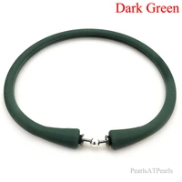 wholesale 7 inches dark green rubber silicone wristband for custom bracelet