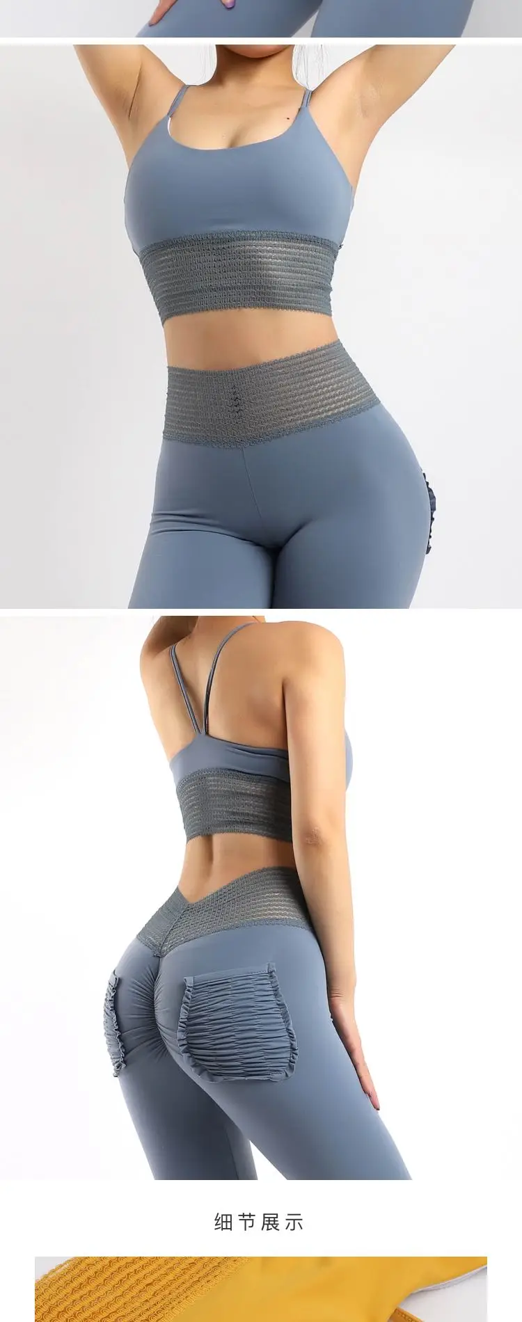 Imlario New Sports Bra Lake Blue Exercise Yoga Tank Racerback Medium Support Workout Tops Absorb Sweat Women Active Sportswear