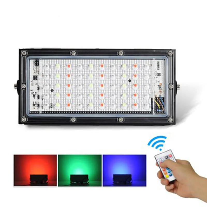 Уличный светодиодный RGB прожектор 50 Вт 220 230 В переменного тока|Светодиодные лампы