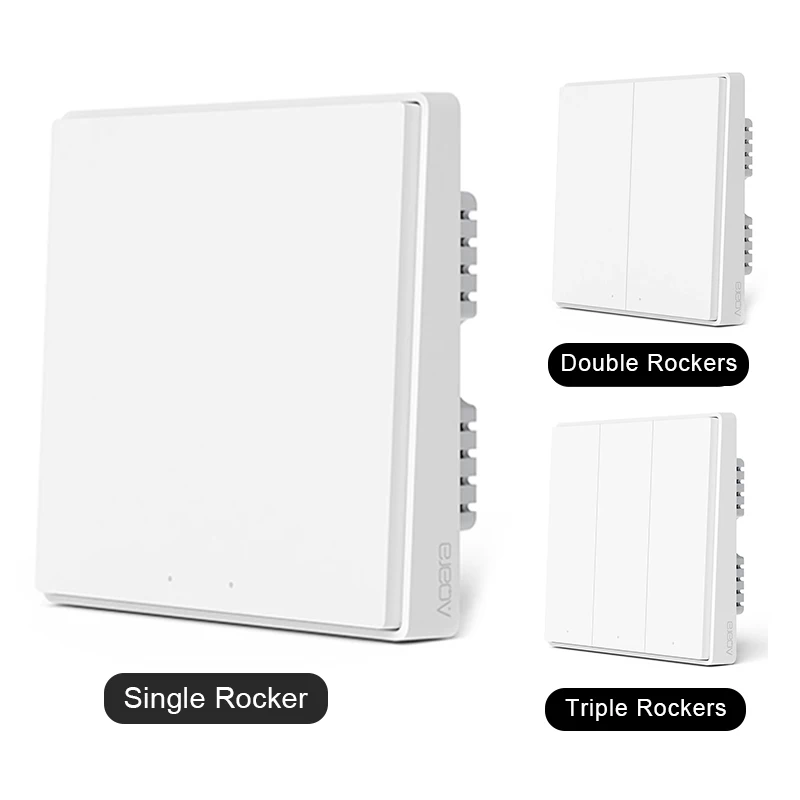 Aqara – interrupteur mural D1 intelligent, ZigBee, 3 clé, sans fil de feu, avec/sans télécommande neutre, pour Mi Homekit