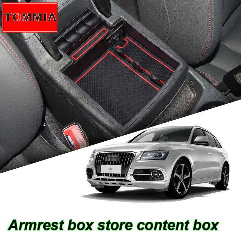 

Car Interior Console Armrest Storage Box Organizer Holder For Audi Q5 2009-2017