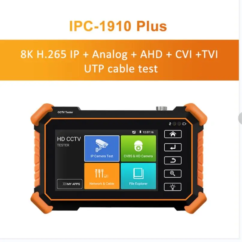 4 дюймовый тестер системы скрытого Видеонаблюдения Монитор IP-камеры H.265 8MP AHD CVI TVI
