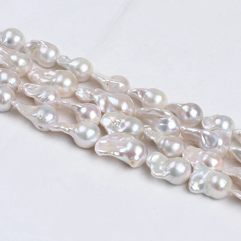 Factory price 11-18mm white natural freshwater baroque pearl strand jewelry | Necklace