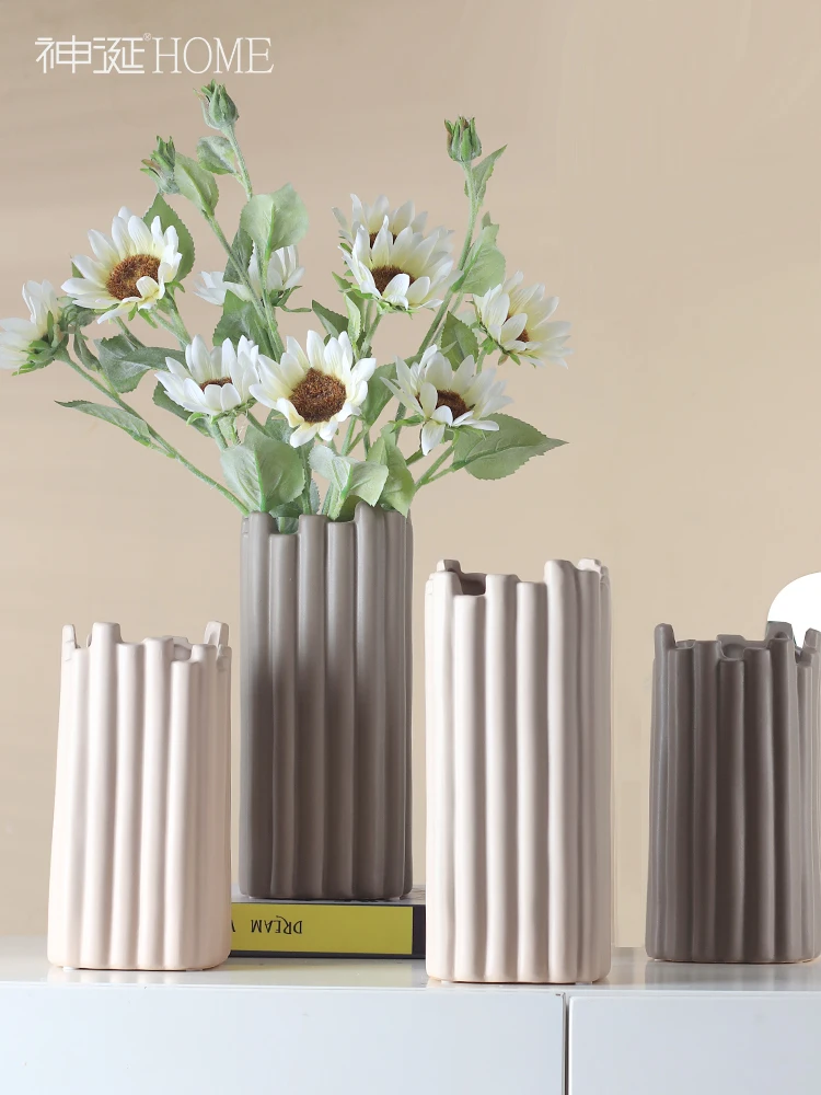 

Nordic modern minimalist art ceramic vase decoration living room TV cabinet dried flower flower arrangement home decoration