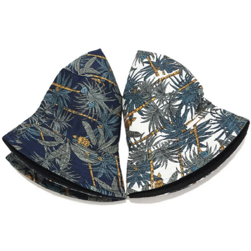 Шапка-ведро с банановым деревом Повседневная Двусторонняя женская панама