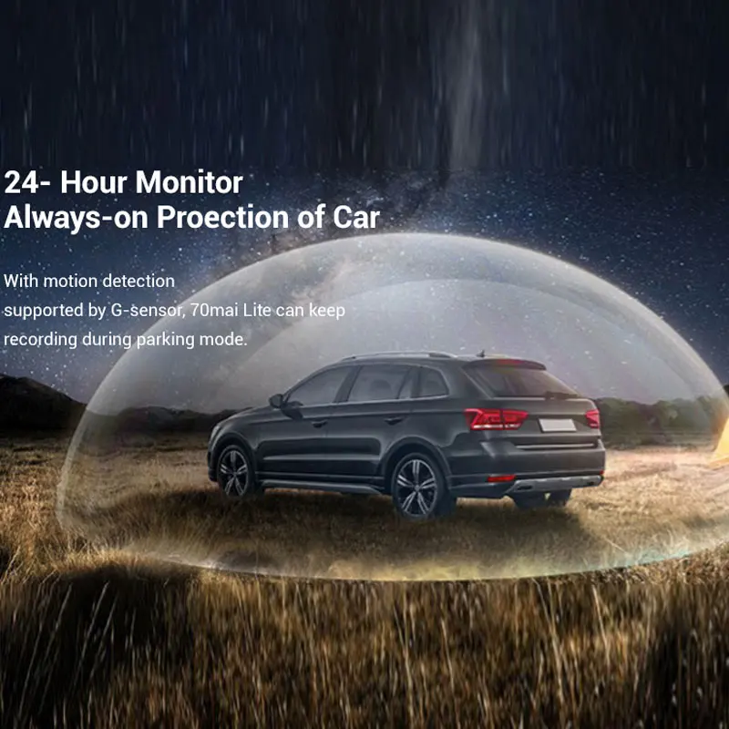 70 Mai Dash Cam Lite 1080P gps Функция скорости 70mai Lite Dash Cam 130 FOV ночное видение Wifi Автомобильный видеорегистратор 24H монитор парковки DashCam