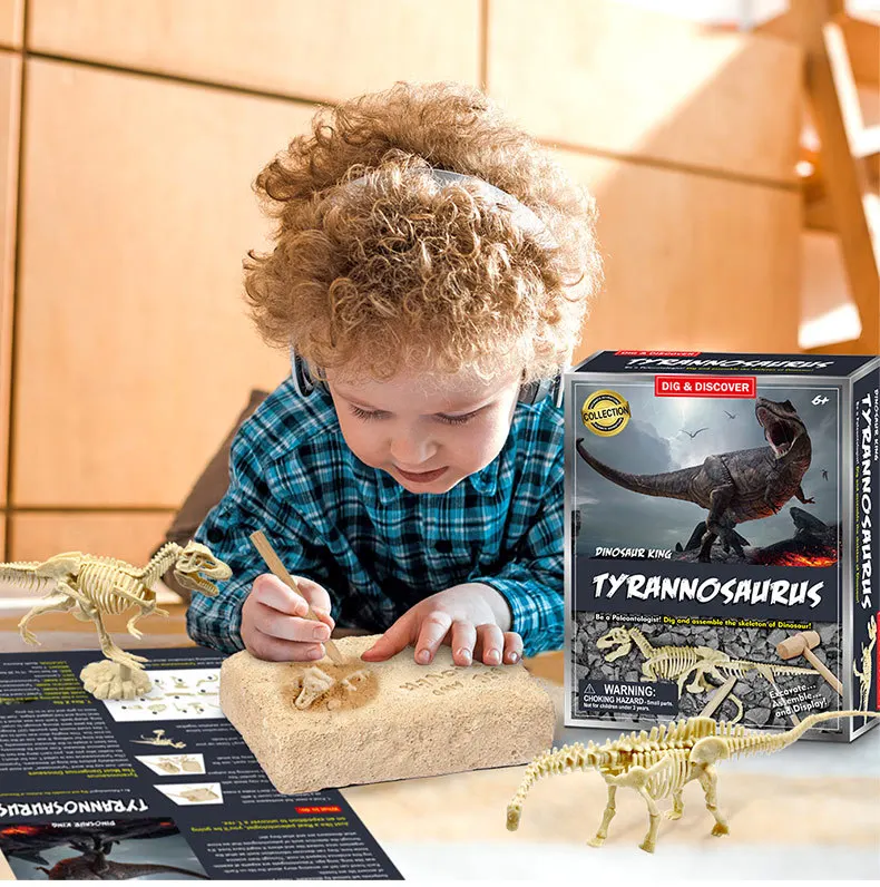 

2020 Jurassiccon new DIY archaeological excavation animal model skeleton simulation dinosaur toy puzzle assembly brick christmas