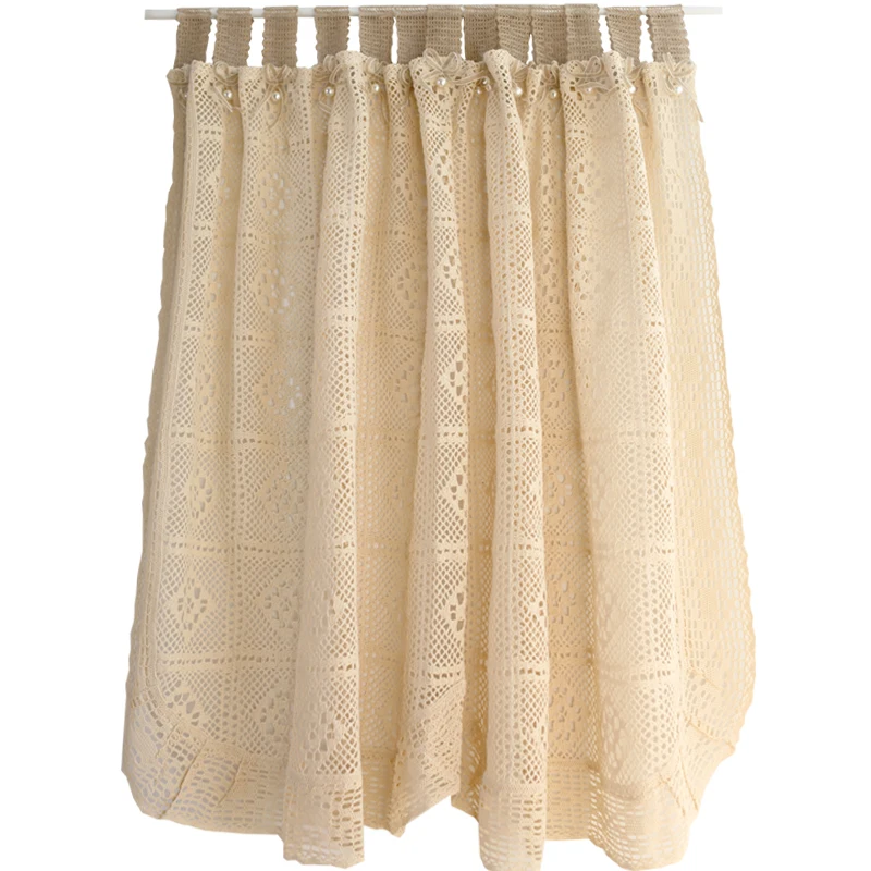 Ручной работы деревенский нитки для вязания Короткая занавеска кухни