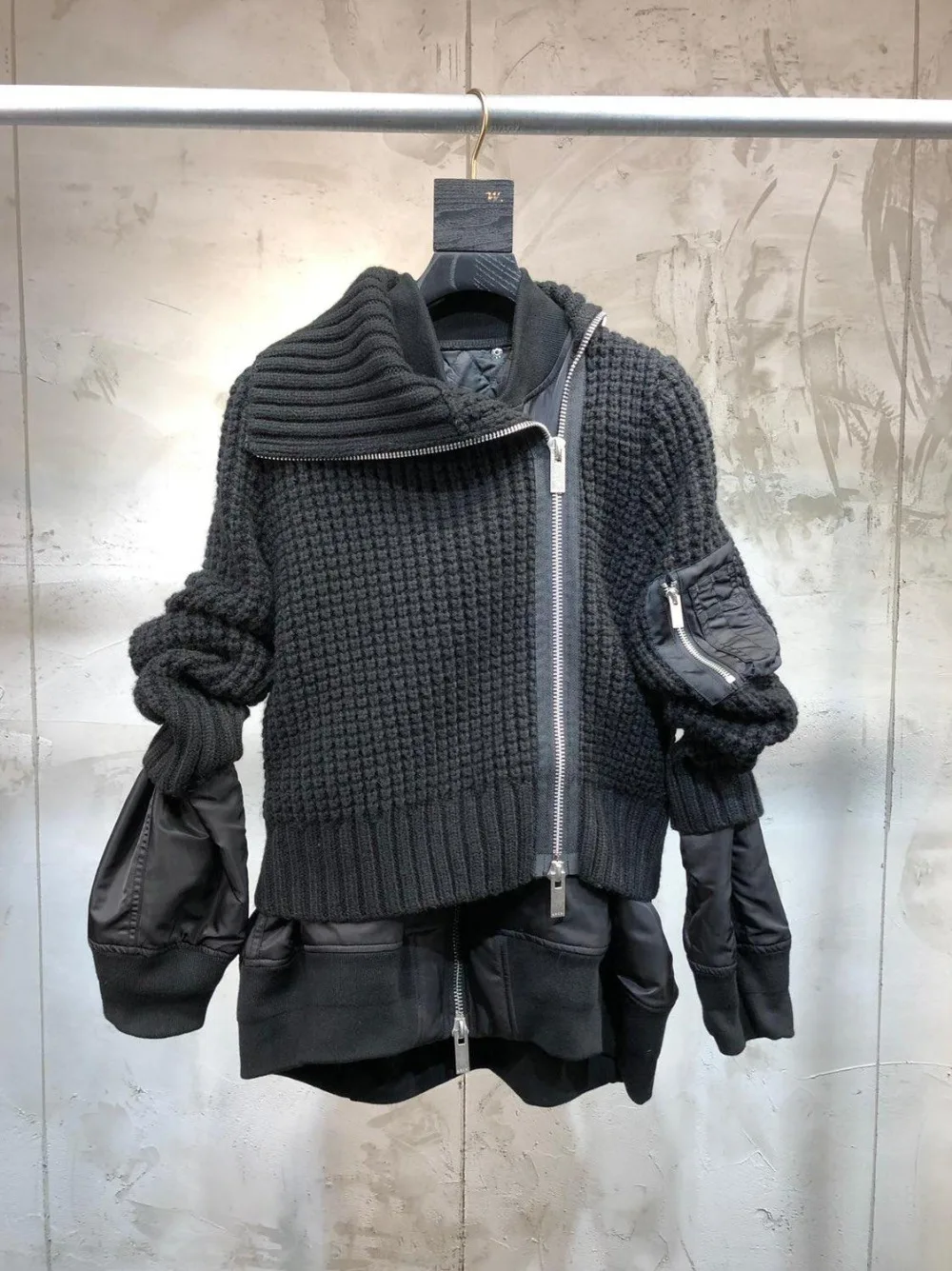 Модные новые женские трикотажные кардиганы+ куртка пальто женский из двух частей пальто Верхняя одежда 2 цвета ddxgz2