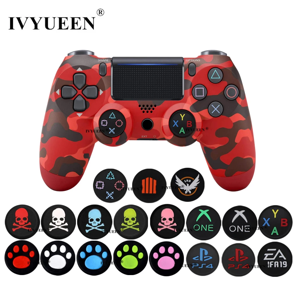 IVYUEEN 2 шт. силиконовые аналоговые ручки с черепом для sony playstation 4 PS4 Pro Slim контроллеры крышки для X Box One X/S