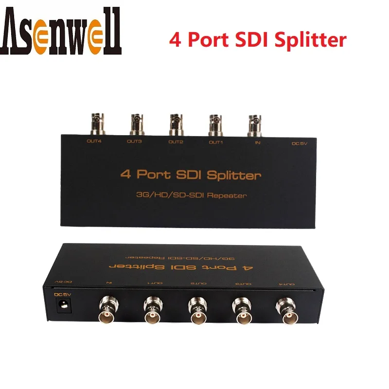 Разветвитель SDI 1 в 4, HD SD-SDI, Поддержка ретранслятора SDI, удлинитель 1x4 1080P SDI, преобразователь для монитора видеонаблюдения