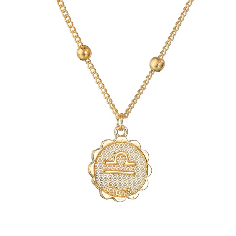 Ожерелье с 12 созвездиями монета дева близнецы Телец медь подвеска Лев ожерелье