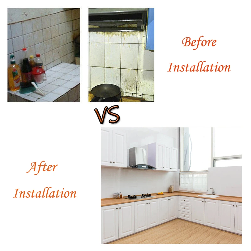 Transparent PET Kitchen Wall Stickers Oil Proof Waterproof Cooktop Countertop Renovation Wallpaper Self Adhesive Muurstickers | Дом и сад