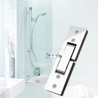 1pcs shower room rectangle 180 degree mirror glass hinge square stainless steel bathroom shower hinge clip hm171