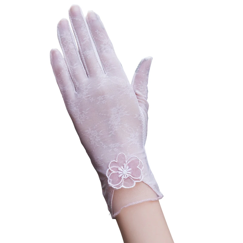 Новинка шелковая перчатка для женщин сексуальные летние кружевные короткие