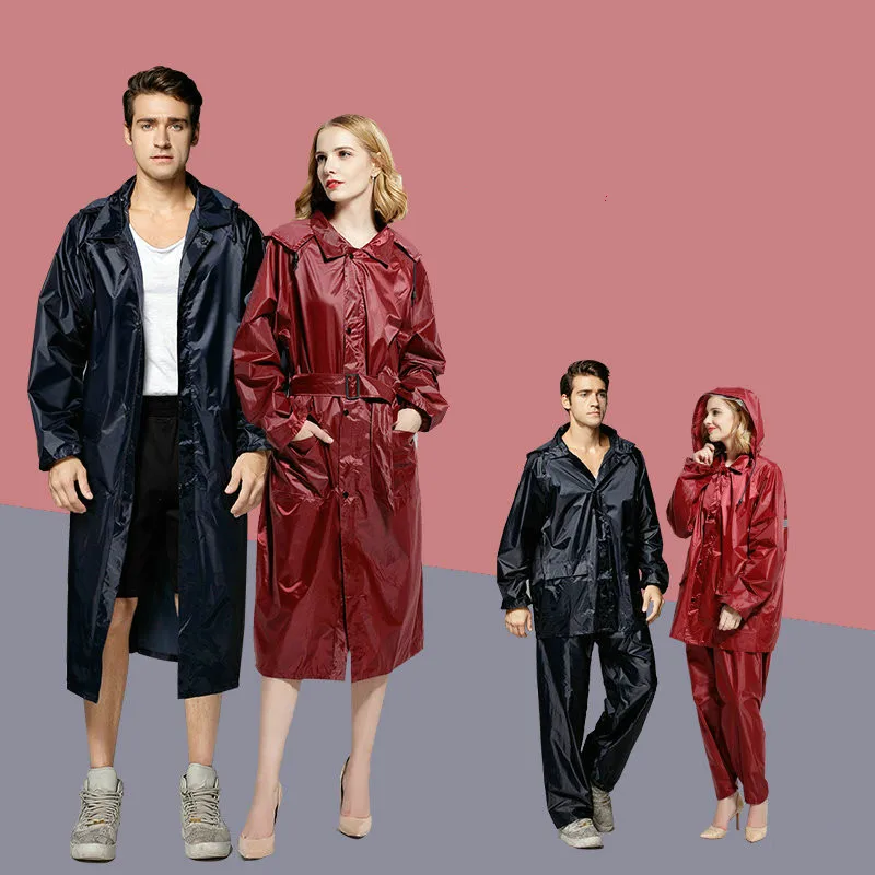 Длинный дождевик для мужчин и женщин куртка с разрезом взрослых мотоциклетный