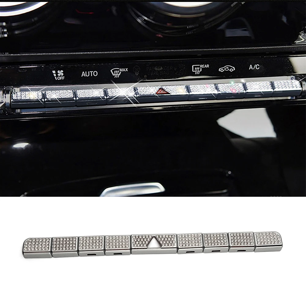 

Для Mercedes Benz CLA Class CLA180 CLA200 CLA220 2020 2021 внутренняя часть переключатель кондиционера Кнопка регулировки кристальная наклейка
