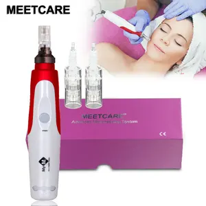 Автоматическая микроигольчатая ручка, штыковая Дерма-ручка, машинка для закручивания микроиглами, роликовый штамп, терапия, нано-наконечники для BB-свечения