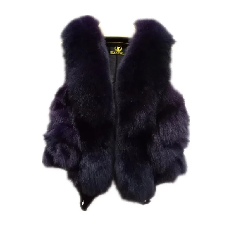 Женский жилет из лисьего меха зимняя безрукавка натурального лисы 2021 |