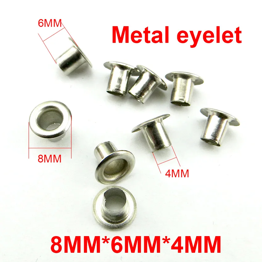 300 шт. серебристые металлические аксессуары для шитья одежды 8*7*4 мм|eyelet button|metal
