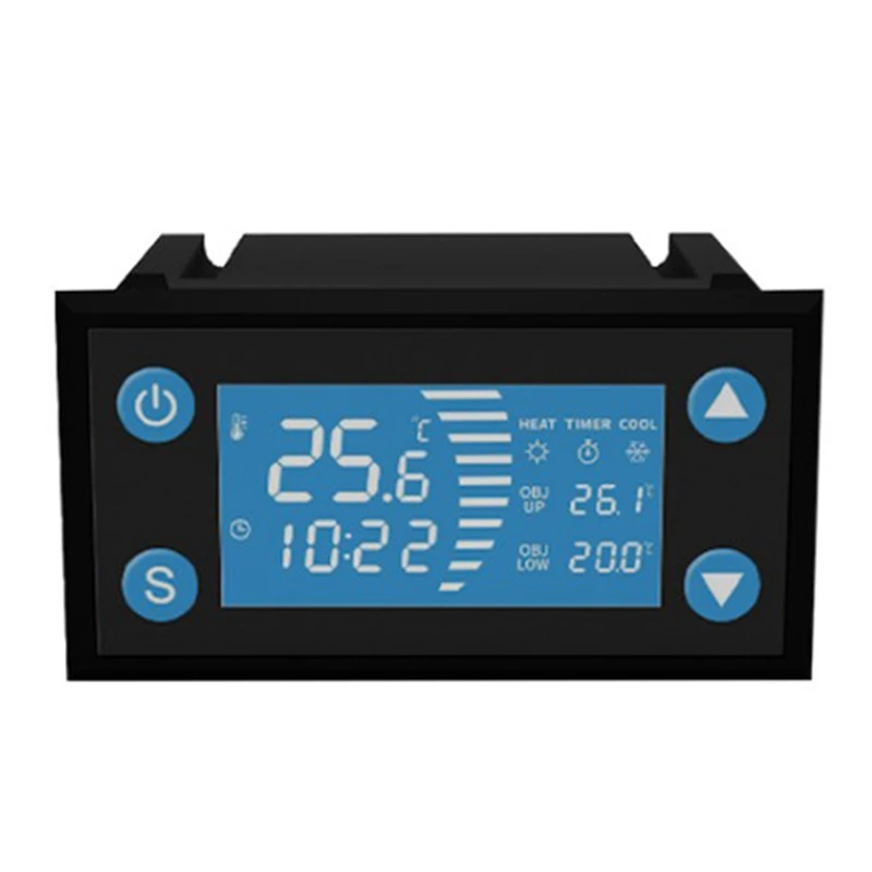 

W1213 AC 110 -220V Smart Temperature Controller LCD Digital Thermostat Timer Sensor Probe Cool Heat Mode
