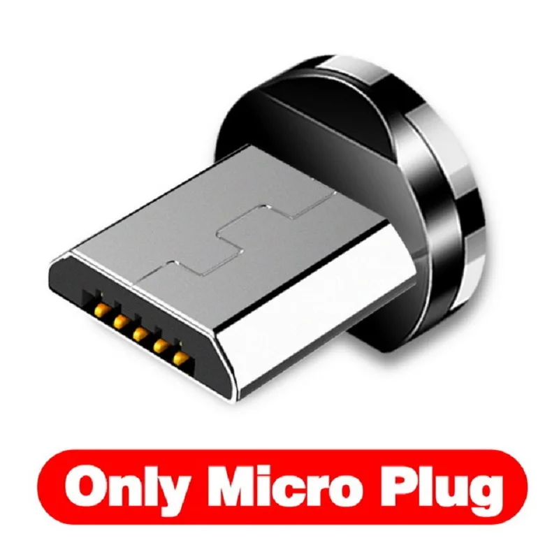 only micro plug Магнитный Micro USB кабель тип-c 8-контактный кабель поток освещение светодиодный кабель для зарядки для iPhone XR X 7 8 Xiaomi huawei samsung Honor - Цвет: only micro plug