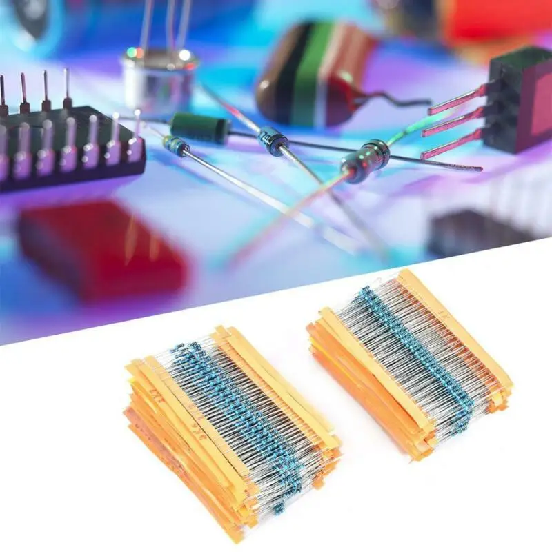 

Fixed Resistance Resistors 6cm 2600Pcs Set 1/2 Watt Metal Film Assortment