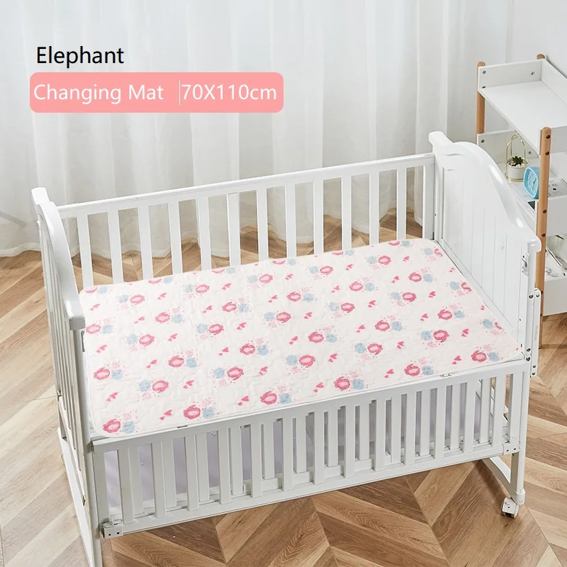 Elephant 70X110cm Пеленальный Коврик, детская Пеленка, Портативная сумка для подгузников, водонепроницаемый клатч, пеленка для младенцев, пеленка, подушечки, простыня, аксессуары для стола - Цвет: Elephant 70X110cm