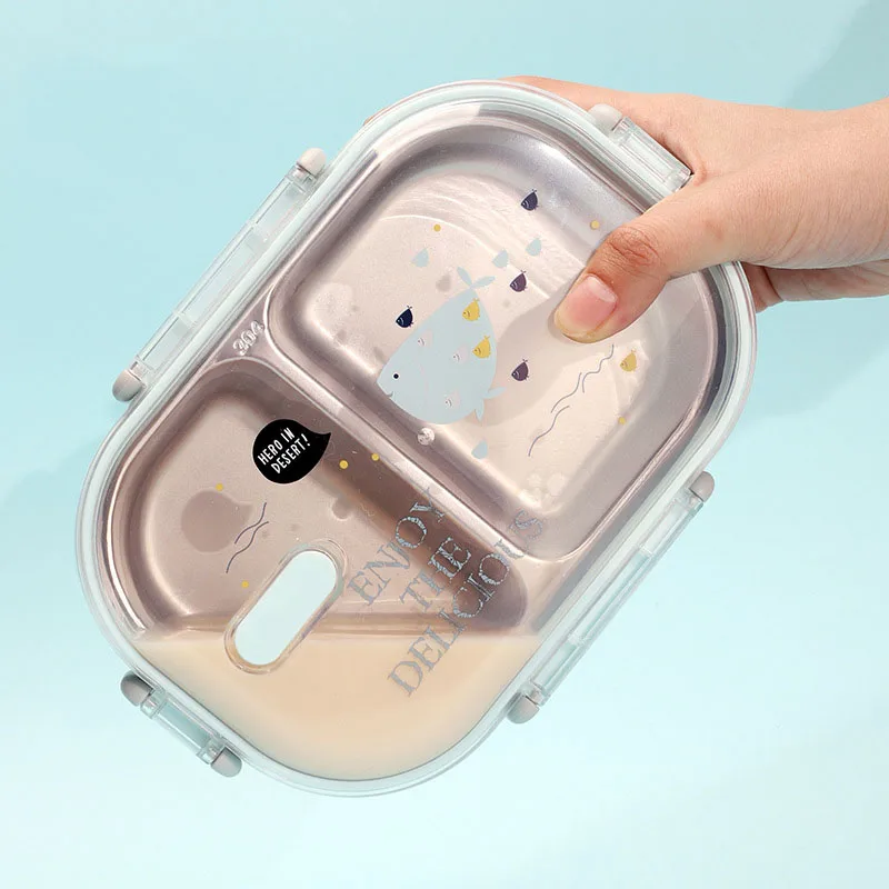 Ланч-бокс для детей японский из нержавеющей стали 304 Бенто-бокс термоконтейнер