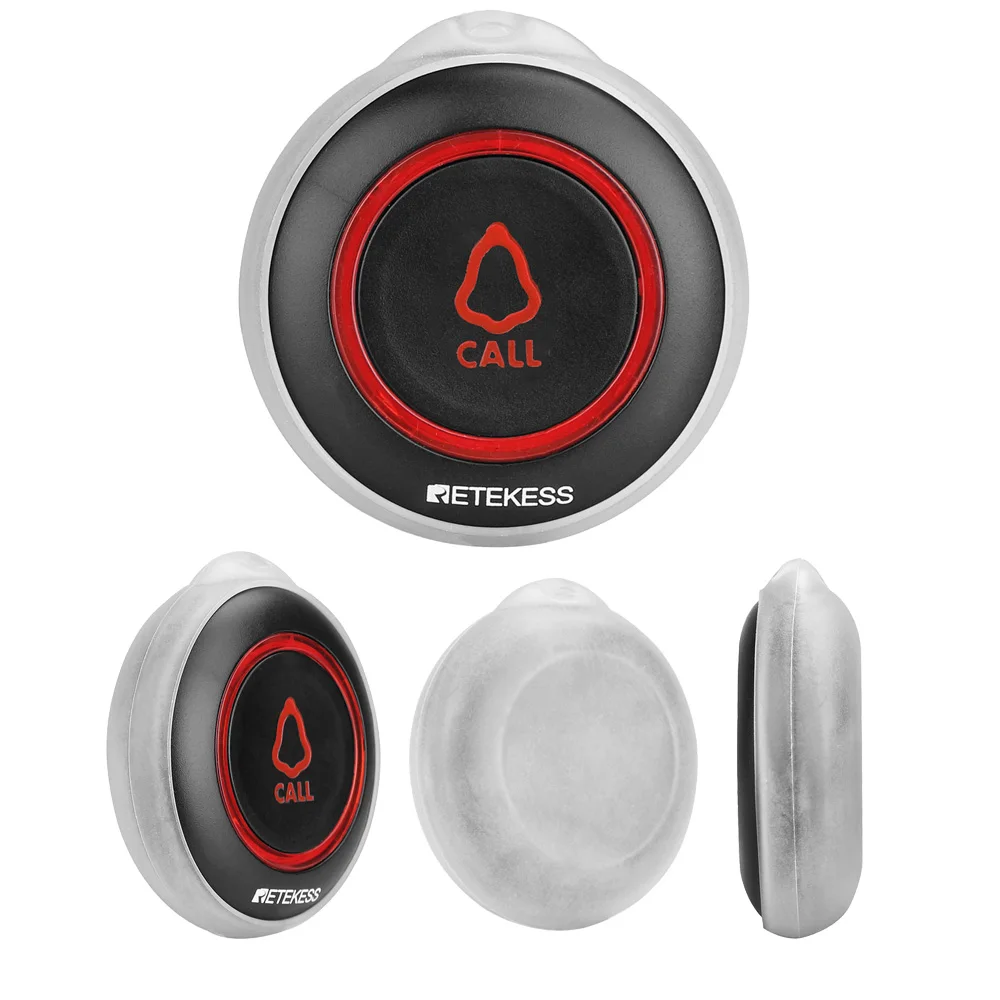 Пейджер RETEKESS TD108 беспроводная система вызова официанта часы-приемник + 2 кнопки