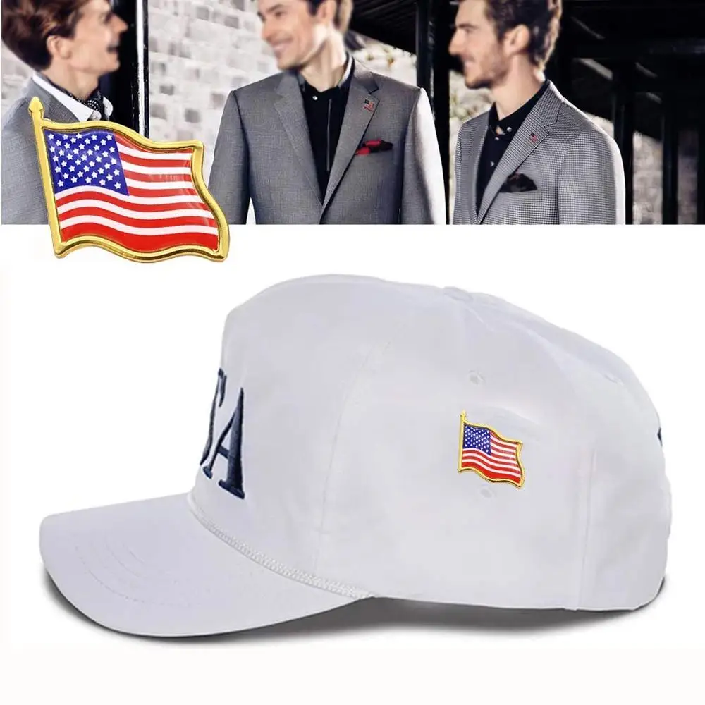 Заколка на лацкан с американским флагом США 10/20 шт.|Броши| |