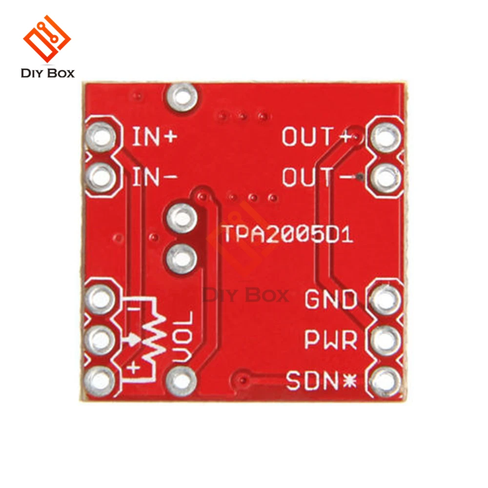 

TPA2005D1 Mono Amplifier Board module Class D Digital Audio AMP 250Khz Speaker Support Volume Control DC 5V Sound Board diy kit