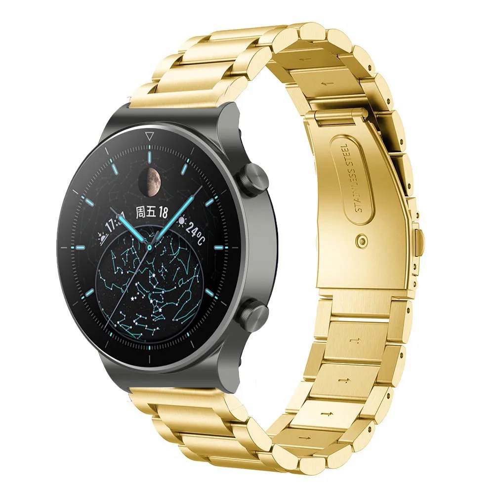 Ремешок из нержавеющей стали для HUAWEI Watch GT3/GS 3/GS PRO/Watch3 PRO/GT2e/GT2 PRO браслет MI watch color2 22