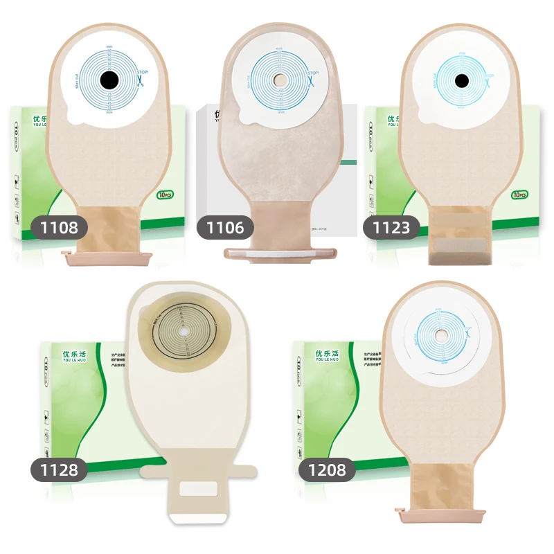 Colostomy сумки цельная остомы чехол с зажимом Closur wholesale10 50Pcs OstomyBagsDrain клапан Стома