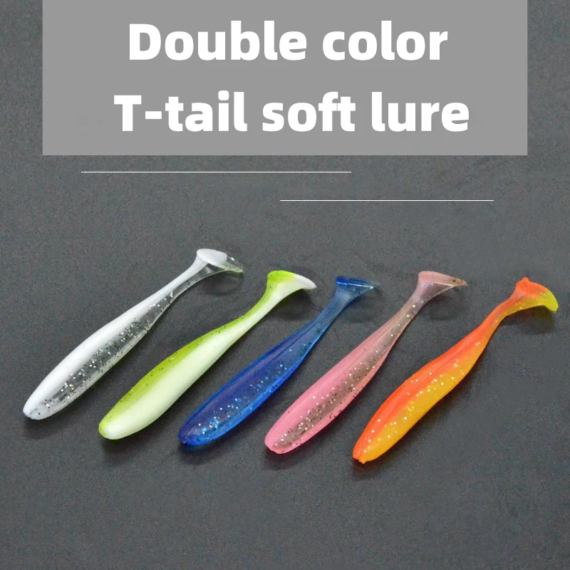 

50Pcs/Lot Swimbait Soft Lure Silicone Bait Shad Wobbler Sea Worm Streamer 5.5/7/9cm Silicone Lure Spinnerbait Accessories