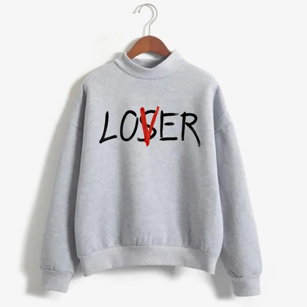 Mens Hip Hop Streetwear Harajuku Sweater  Japanese Style Anime lover loser Sweater Autumn Cotton Pullover