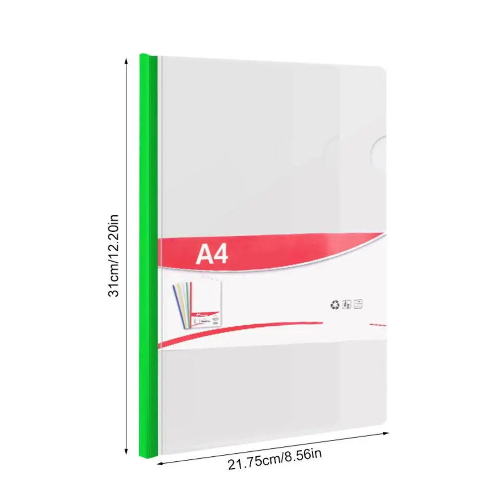 Transparent Folder 10Pcs Resume Presentation FILE Folders Report Cover With Sliding Bar Manager Binder For A4 Size Paper | Канцтовары