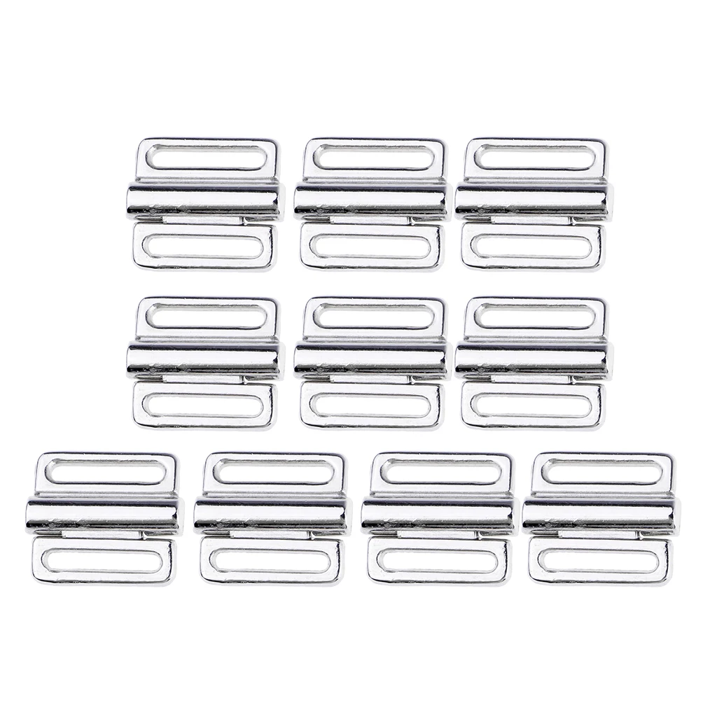 10 шт покрытые серебром регулятор ремня бюстгальтера металла ползунки крюк белье